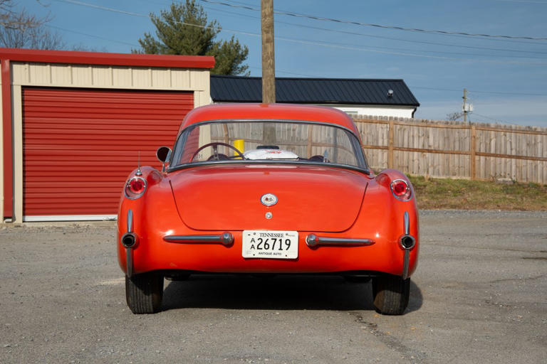 This 1957 Chevrolet Corvette with its dual-quad 283 awaits its next ...