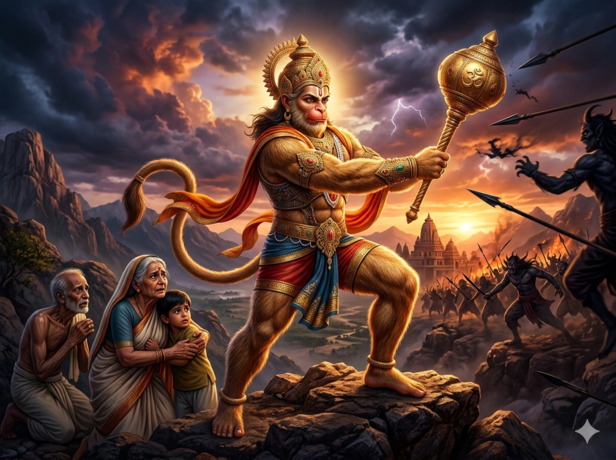 Why Hanuman is called the protector of the weak