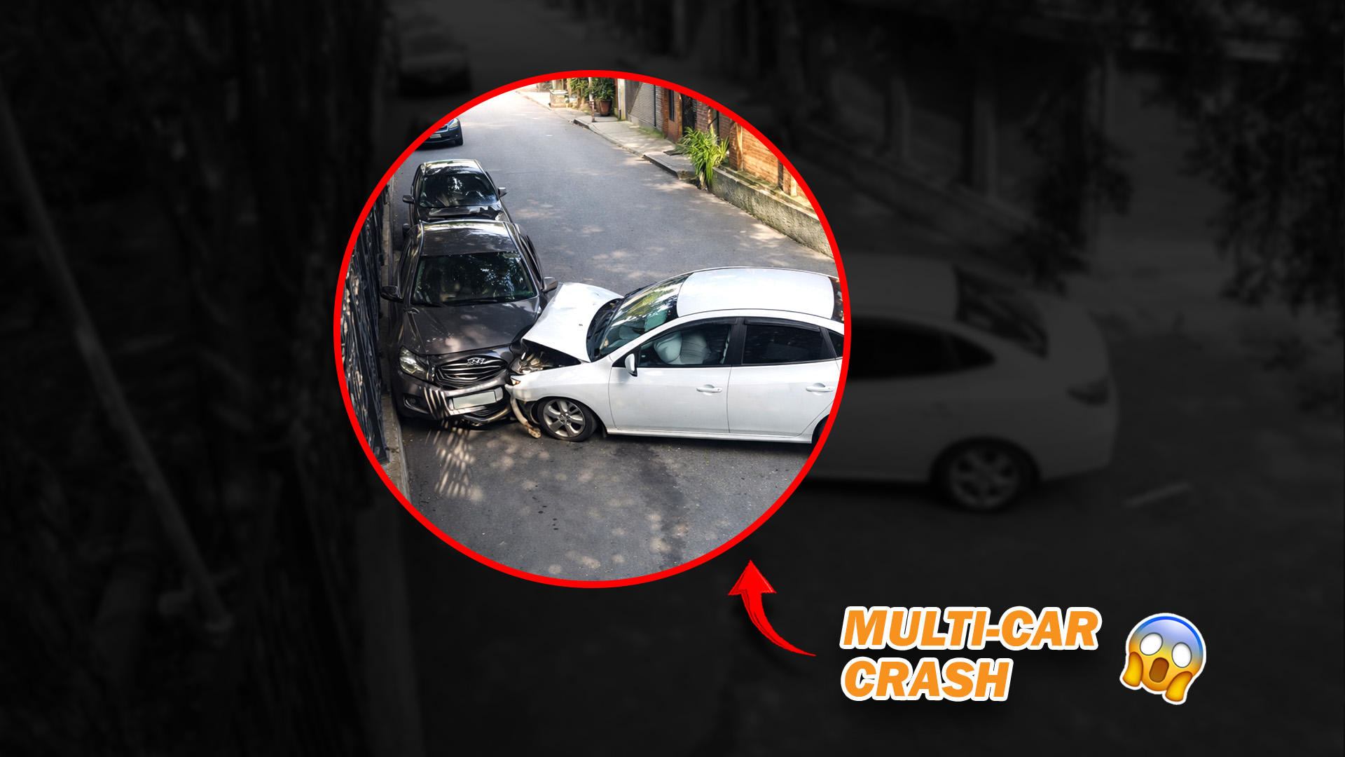 Car goes out of control and hits another vehicle