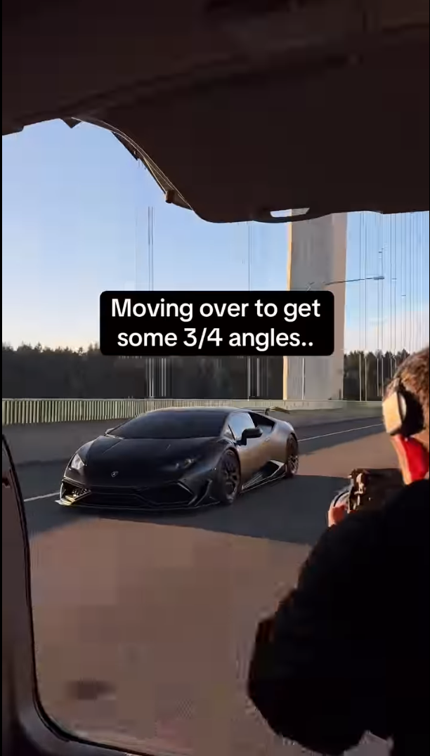 Lamborghini Huracan ride along capturing the perfect shot