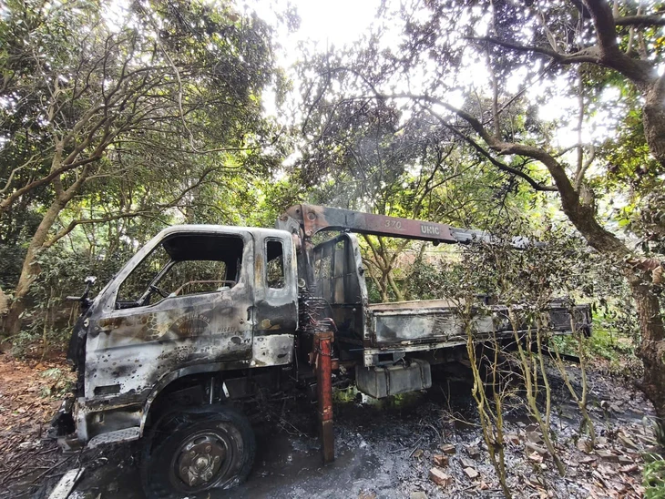 Xe tải cẩu vướng dây điện, tài xế bị điện giật tử vong