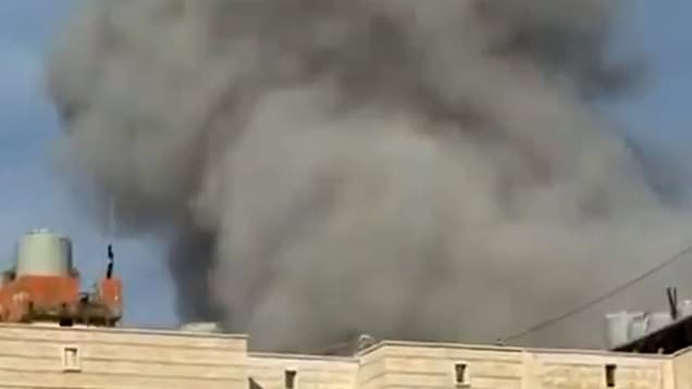 Smoke clouds seen in southern Beirut following explosions from Israeli ...