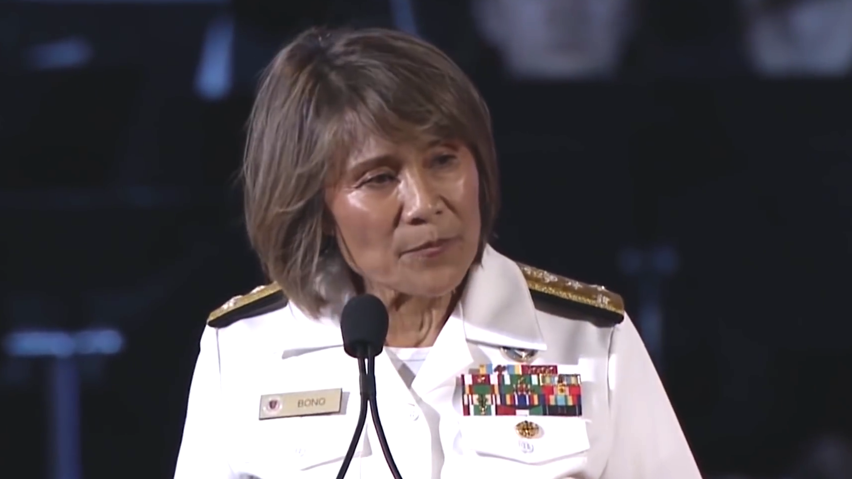 She was the first woman to reach this Navy rank - 