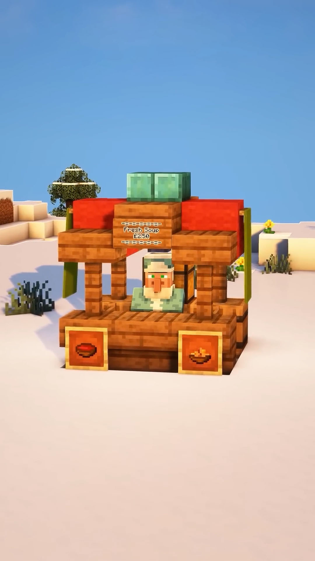 A fresh market stall idea for Minecraft builds