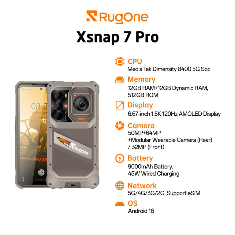 Ulefone RugOne Xsnap 7 Pro is MWC 2026's most innovative rugged phone