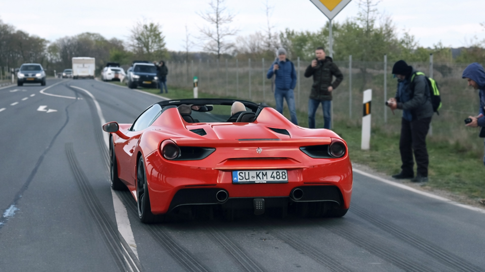 Ferrari performance sounds with custom exhaust