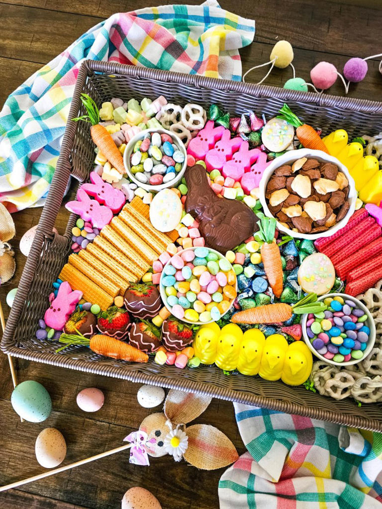 Easter candy charcuterie board
