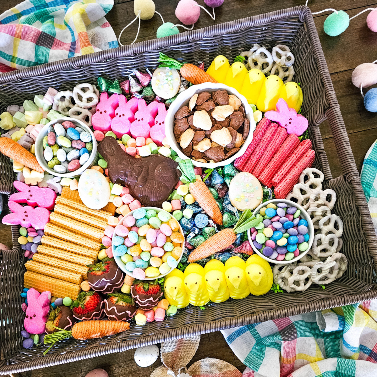 Easter candy charcuterie board