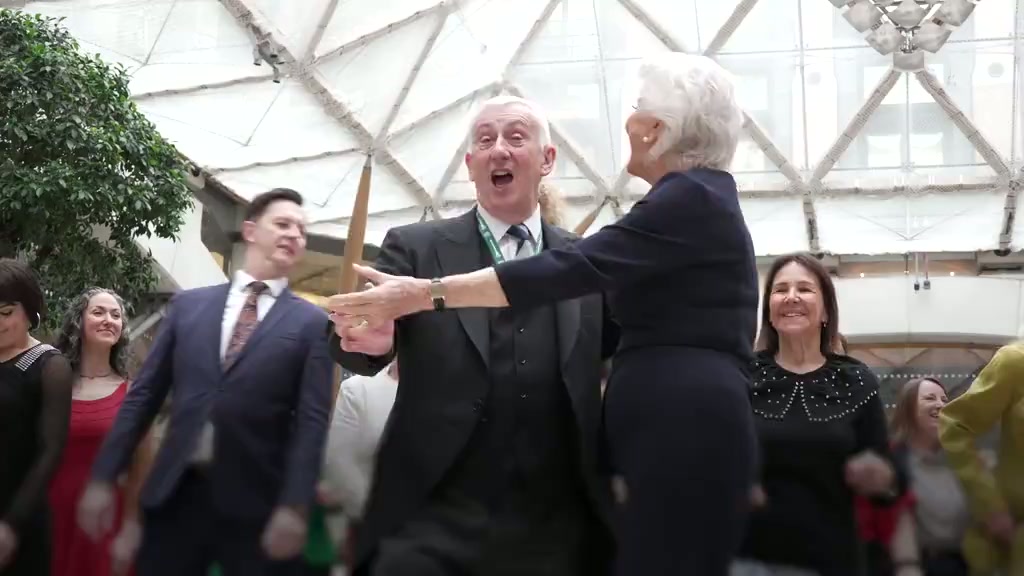Strictly stars dance with MPs in Parliament