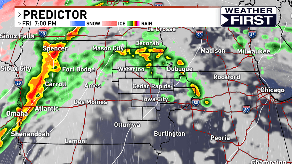 Strong to severe storms possible on Friday in eastern Iowa