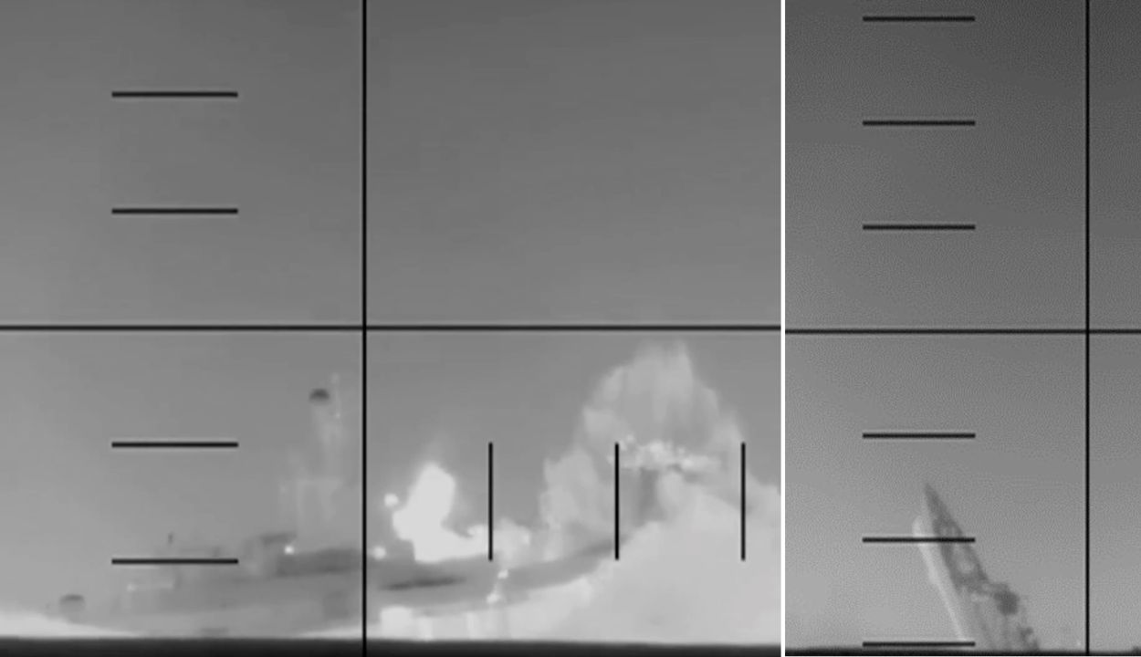 Watch: Iranian warship sunk by US torpedo in what Hegseth called 'quiet ...