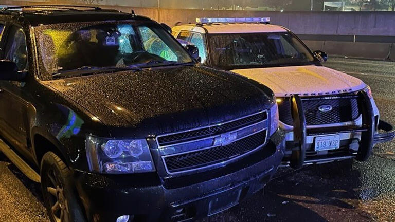 Fleeing wrong-way driver crashes into trooper on I-5 in Pierce County