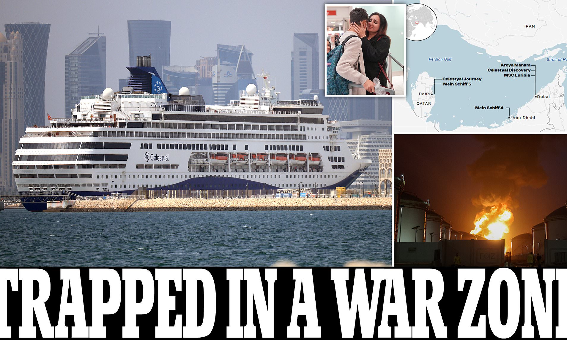 The 'panicking' cruise passengers trapped in Gulf warzone by Iran's ...