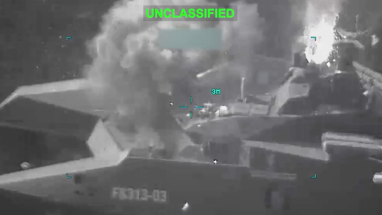 CENTCOM images show strikes on Iranian warships, including the Soleimani-class warship<br><br>