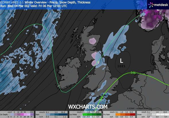 UK weather maps turn icy blue as brutal -6C cold snap set to freeze ...