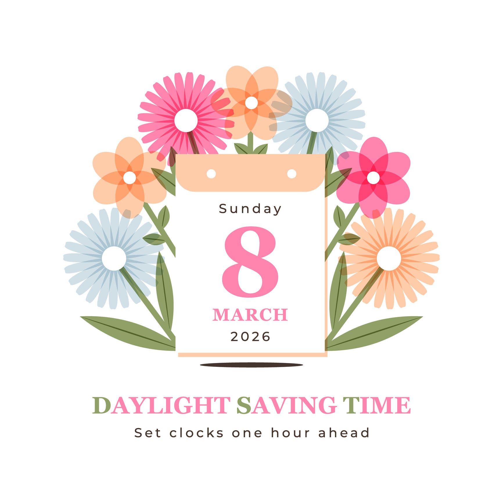 Spring forward daylight savings time takes effect Sunday