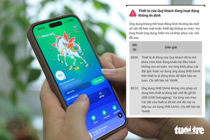 Nhiều người bị khóa mobile banking vì xài điện thoại trôi nổi