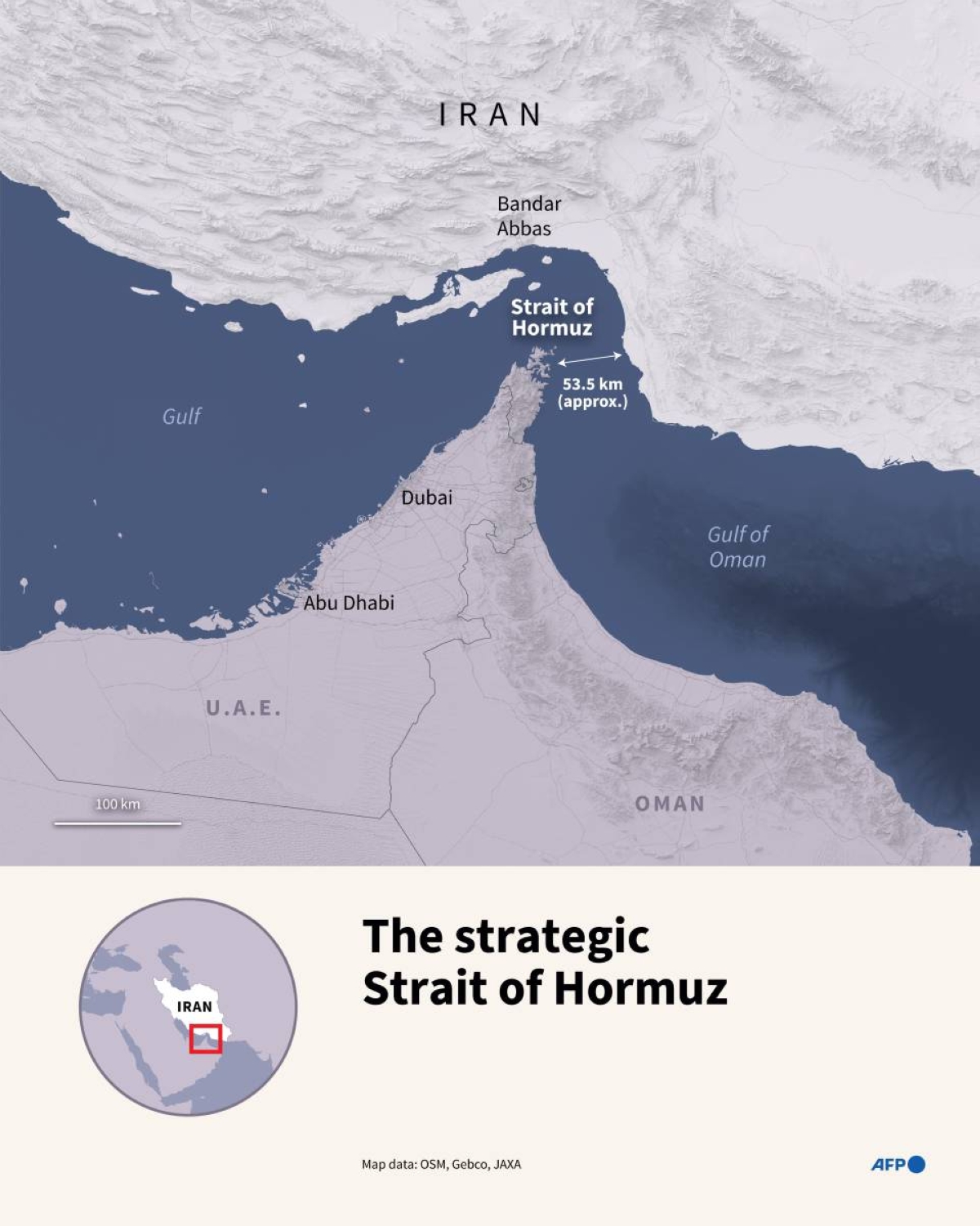 Iran claims 'complete control' of Strait of Hormuz