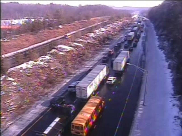 Crashes mostly resolved after black ice causes slippery morning commute ...