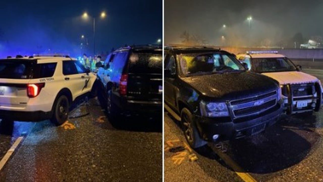 Wrong-way driver arrested after crashing into trooper on I-5 in Pierce ...