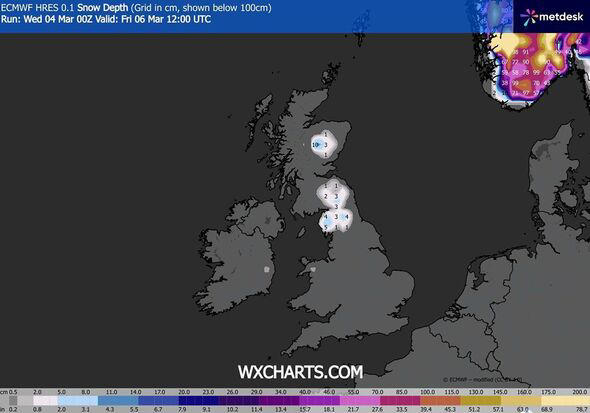 UK weather maps turn icy blue as brutal -6C cold snap set to freeze ...