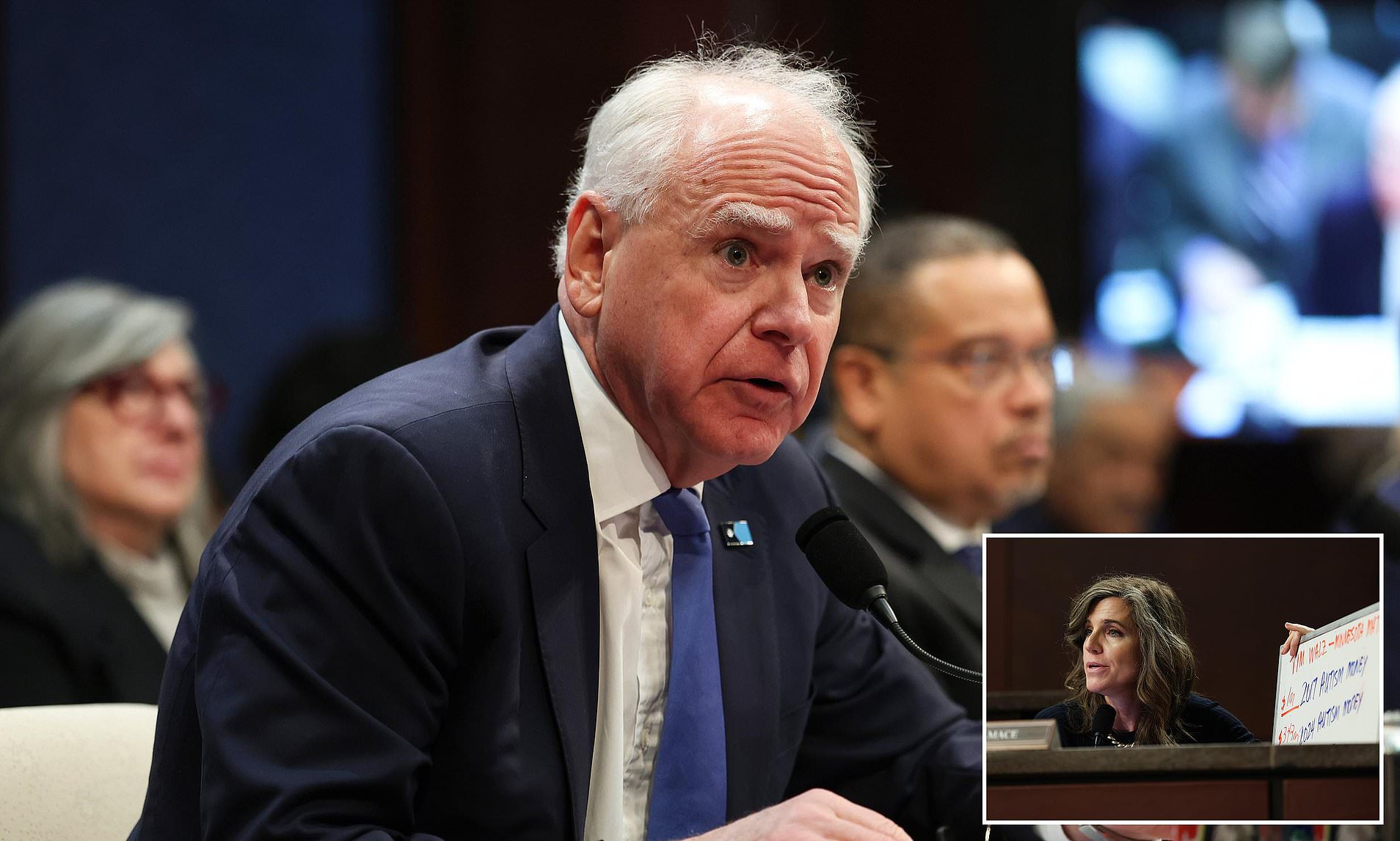 Tim Walz's face says it all as he's grilled by Nancy Mace over Somali ...