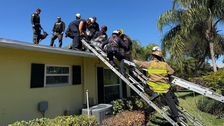 Rooftop medical scare leads to quick rescue by Martin County firefighters