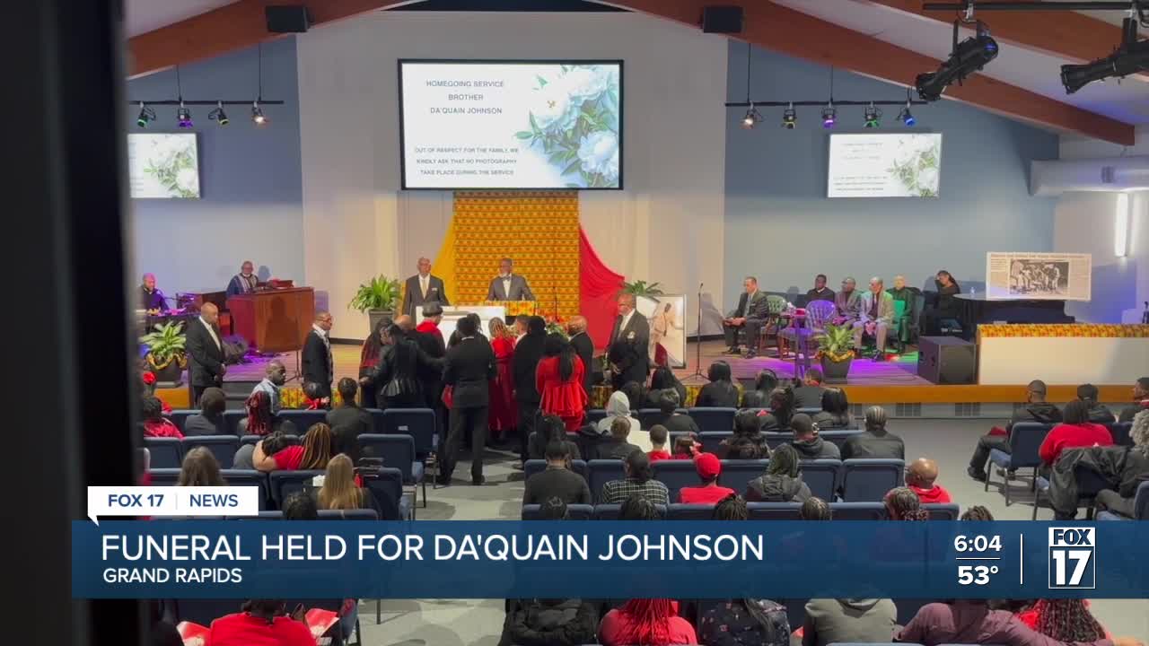 Funeral held for Da'Quain Johnson, man shot by GRPD officer two weeks ago