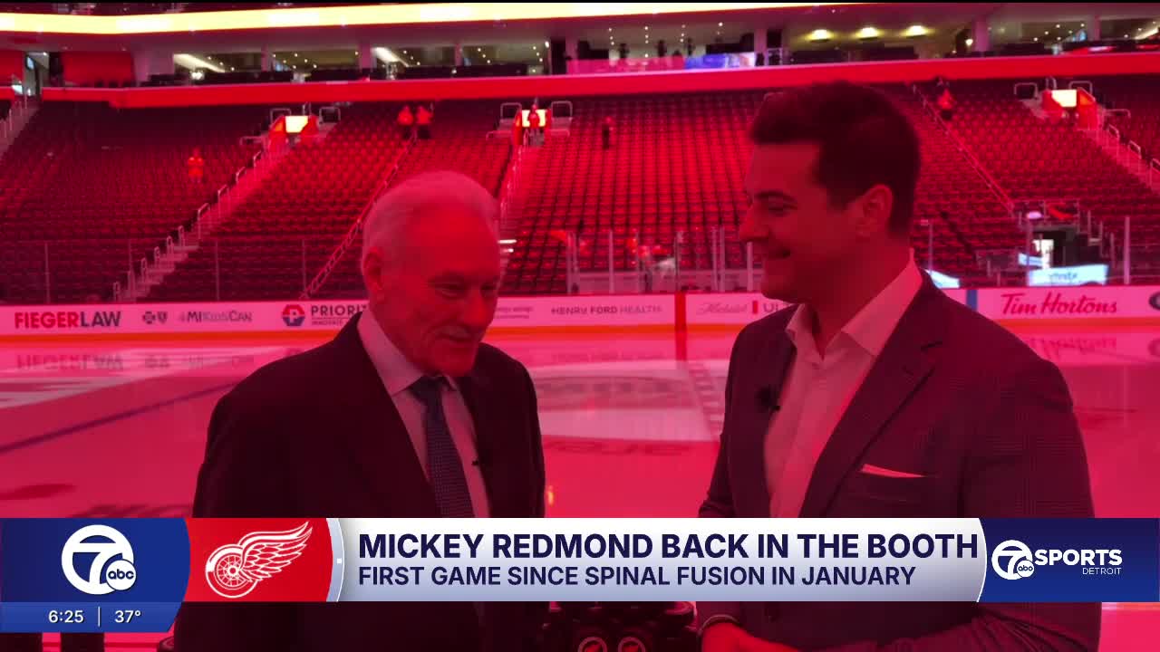 Mickey Redmond back in the Red Wings booth for the first time since ...