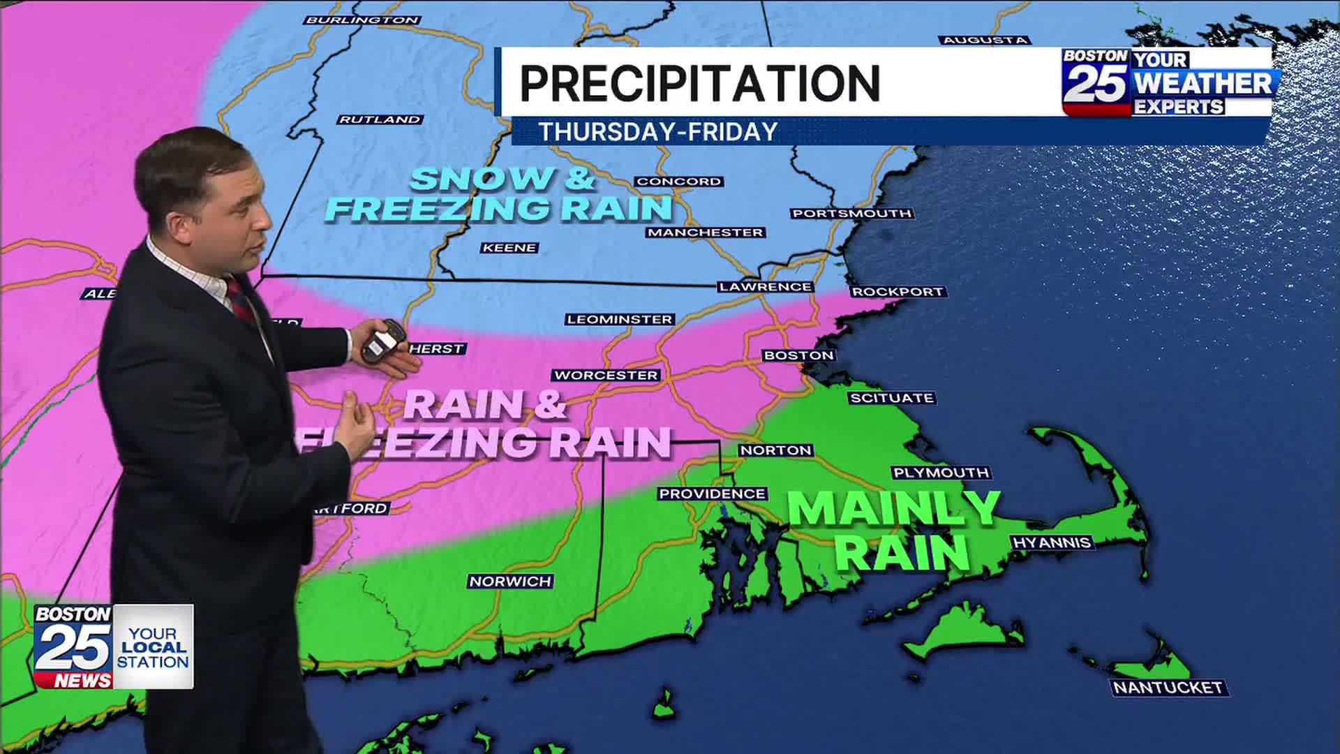 Winter weather advisory: Snow, sleet, freezing rain in Mass. on Thursday
