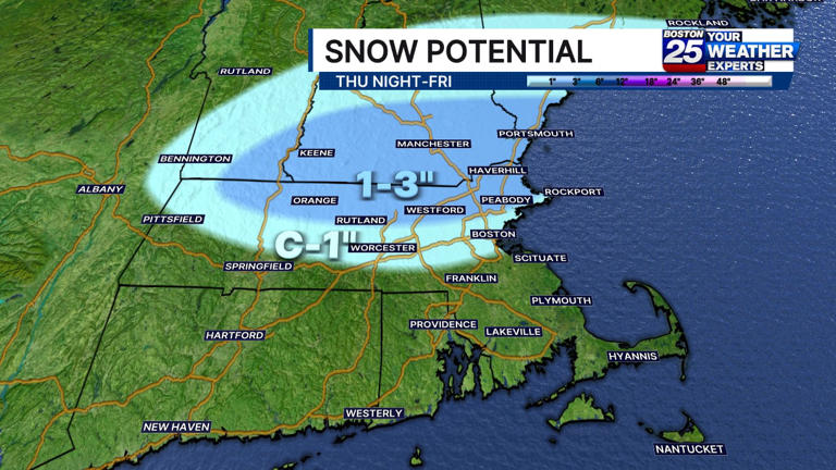 Winter weather advisory: Snow, sleet, freezing rain in Mass. on Thursday