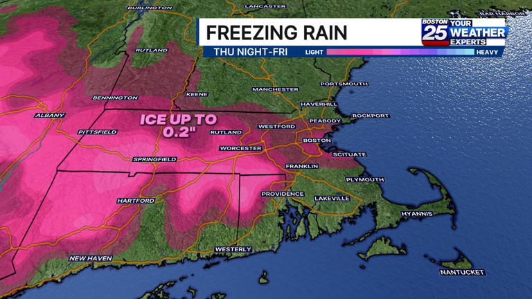 Winter weather advisory: Snow, sleet, freezing rain in Mass. on Thursday