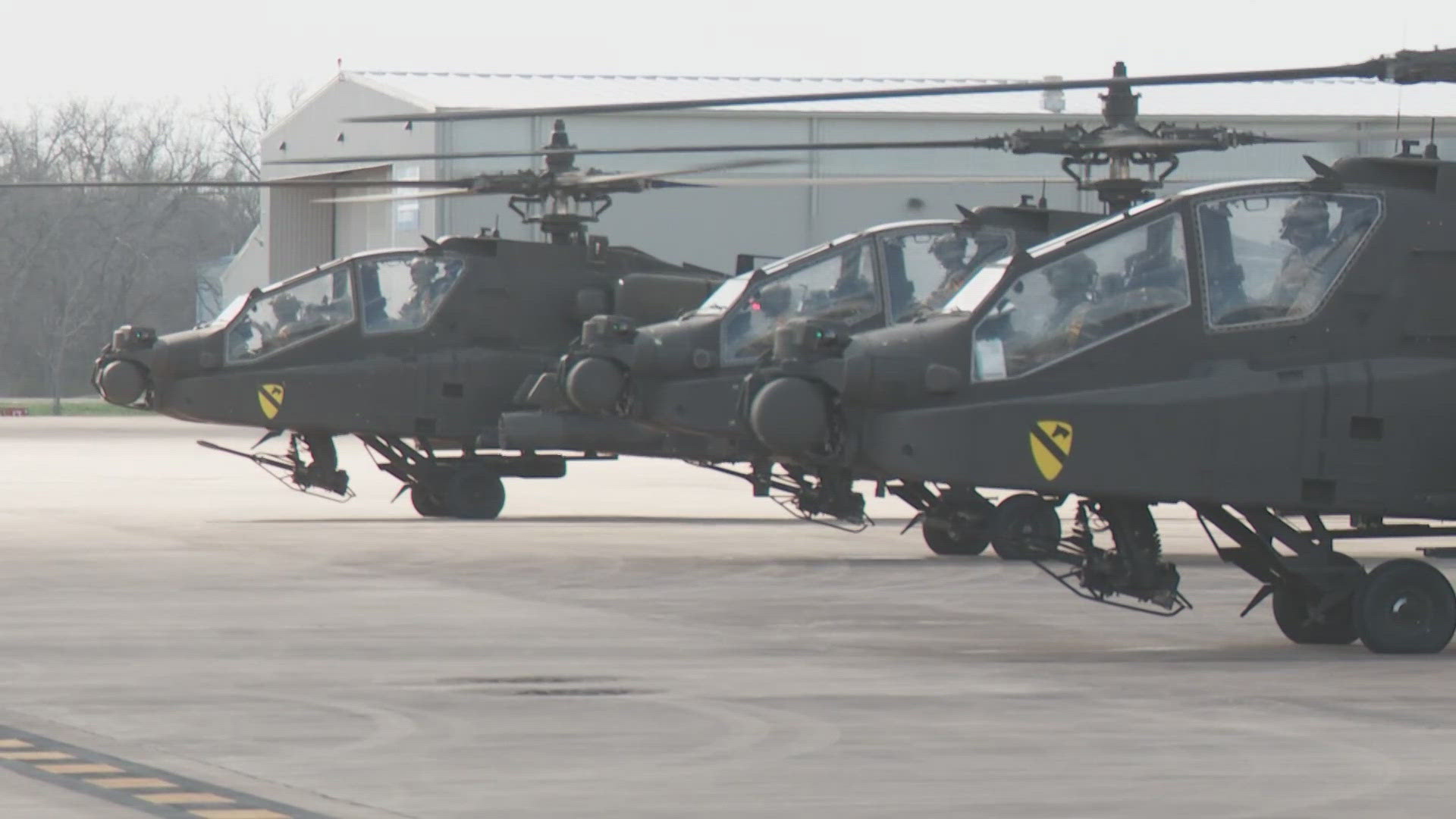 Military choppers spotted flying around Houston
