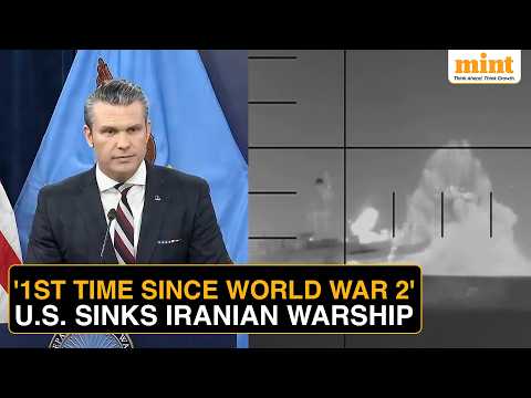US SINKS Iranian Warship In Torpedo Strike For 1st Time Since WW2 ...
