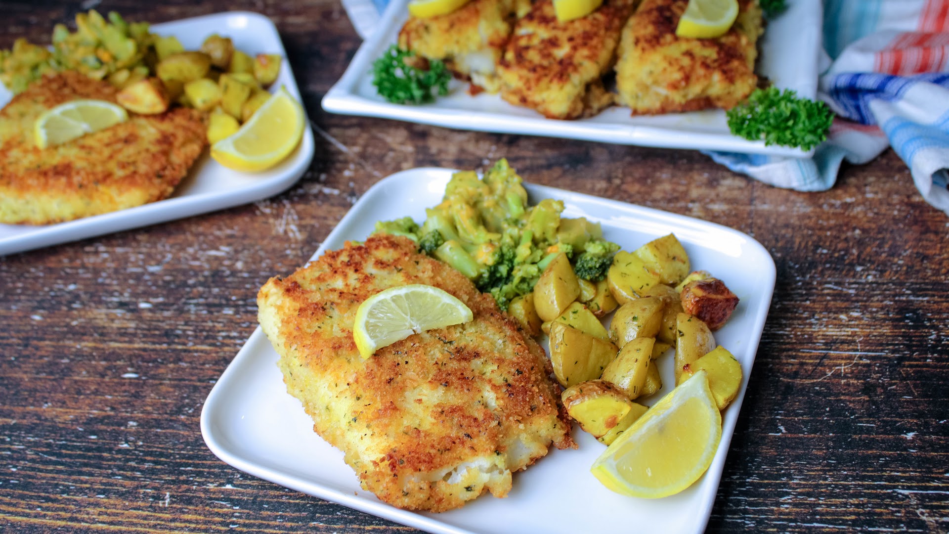 This lemon pepper panko crusted fish is an easy summer dinner