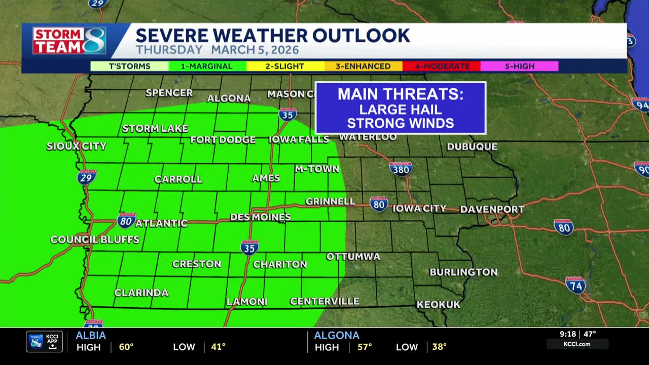 Iowa weather: Sunshine returns Thursday followed by a couple rounds of ...