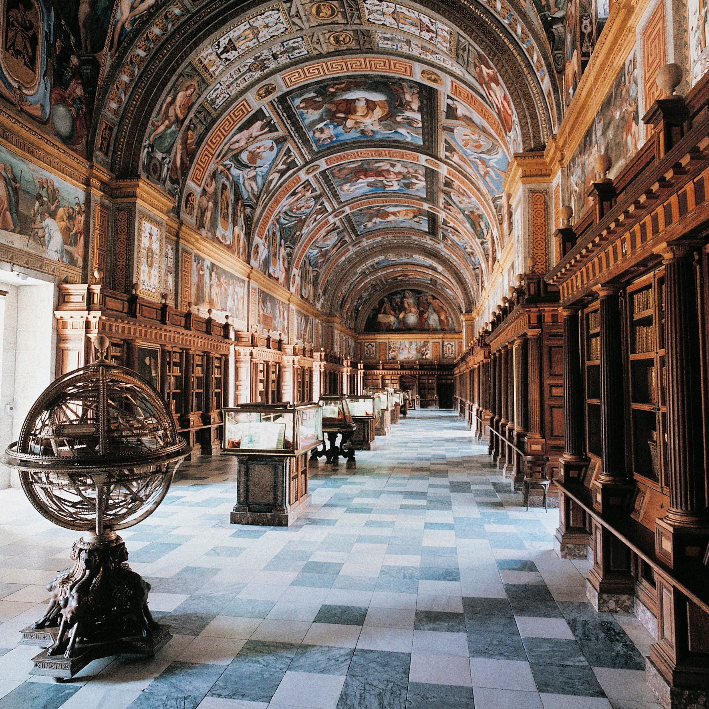 Philip II's library is crowned with frescoes depicting the seven liberal arts