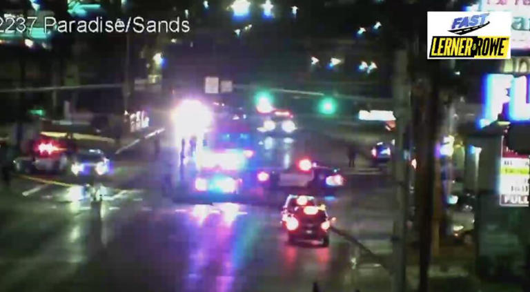Police: Pedestrian struck and killed in crash east of Las Vegas Strip