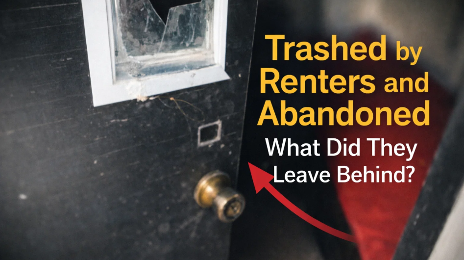 Trashed by renters and abandoned, what did they leave behind?