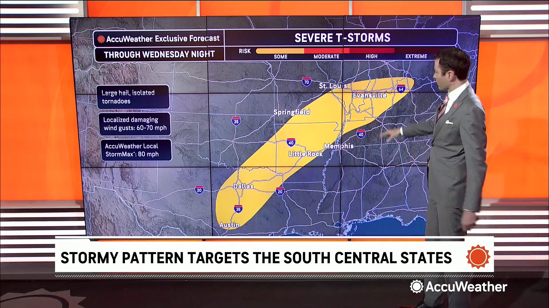 Repeated storms raise severe weather risks from the Plains into the Midwest