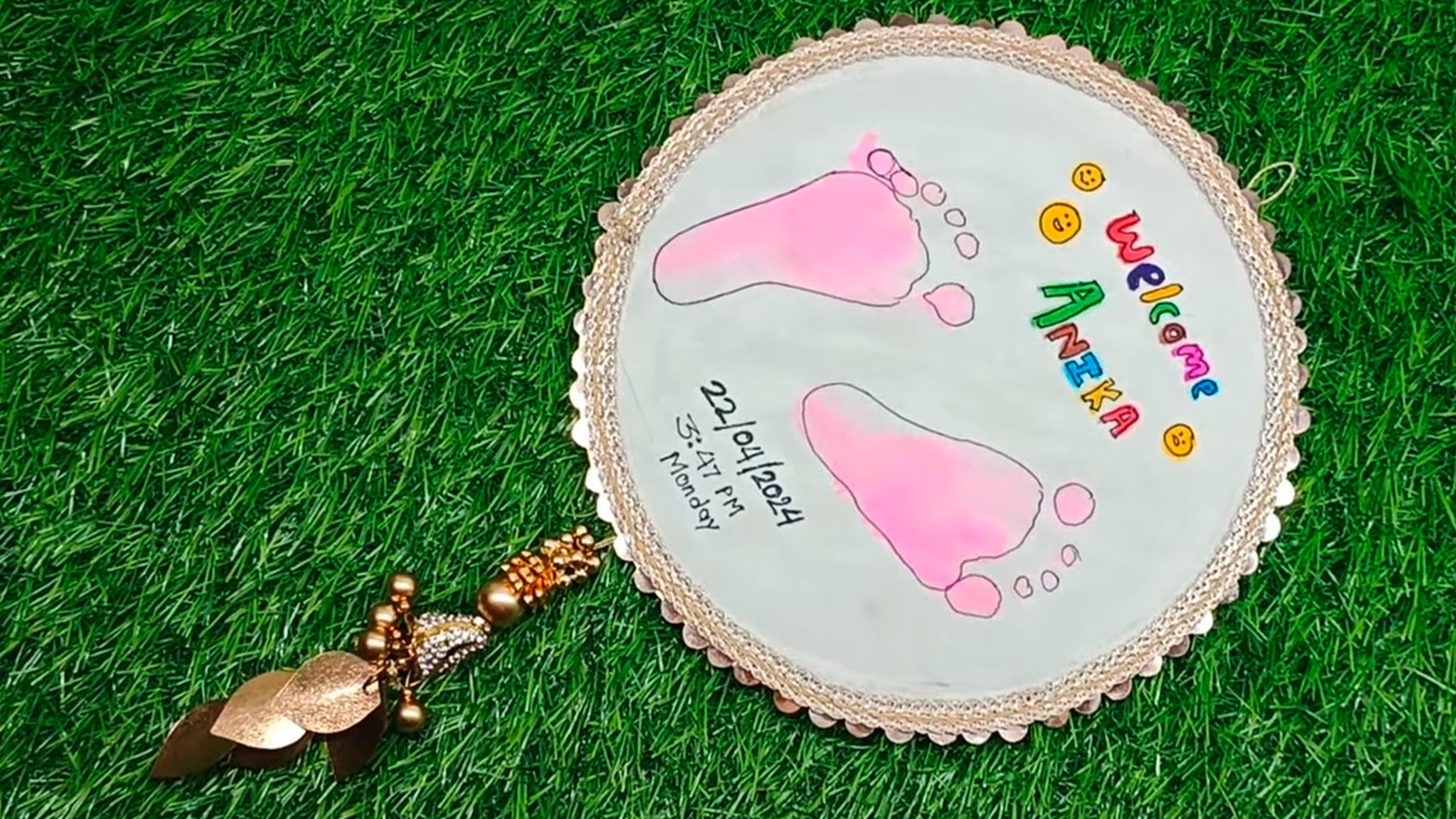 DIY baby footprint art frame tutorial