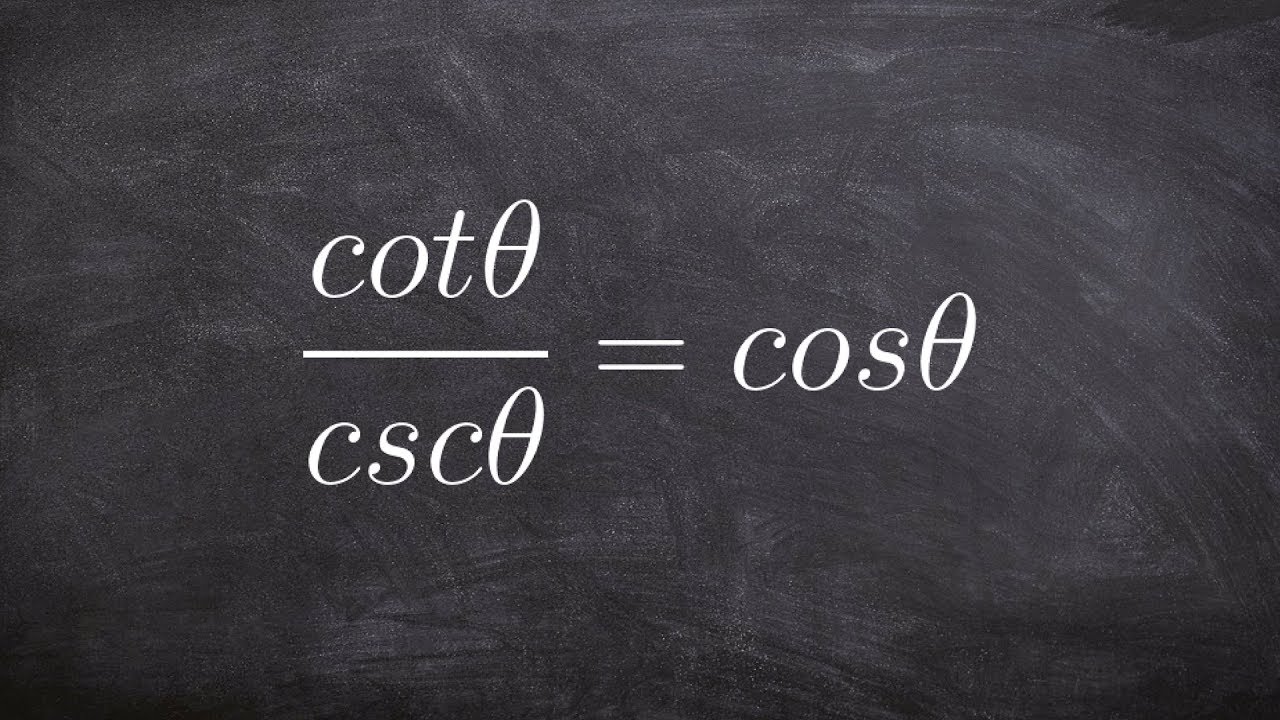 Learn how to verify a simple trigonometric identity