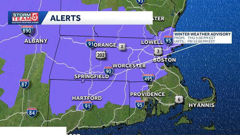 Snow, freezing rain creates slippery commute across Mass.
