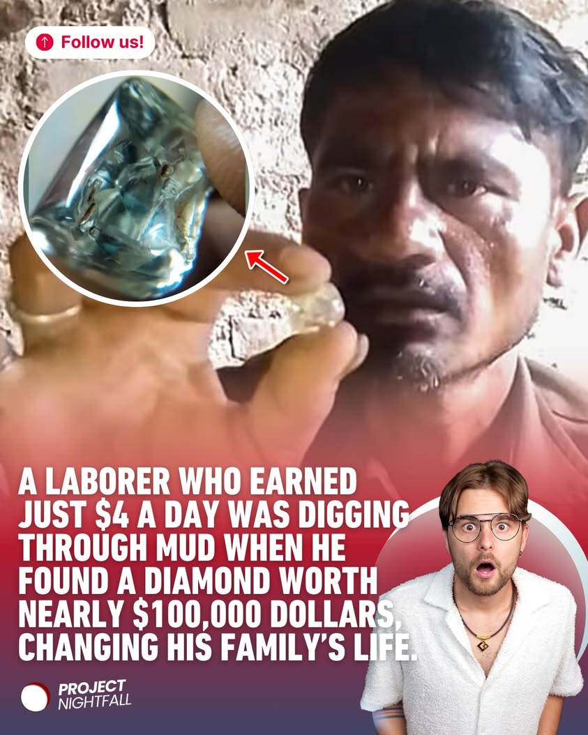 Poverty's end! Laborer unearths stunning 19-carat diamond, escapes a ...