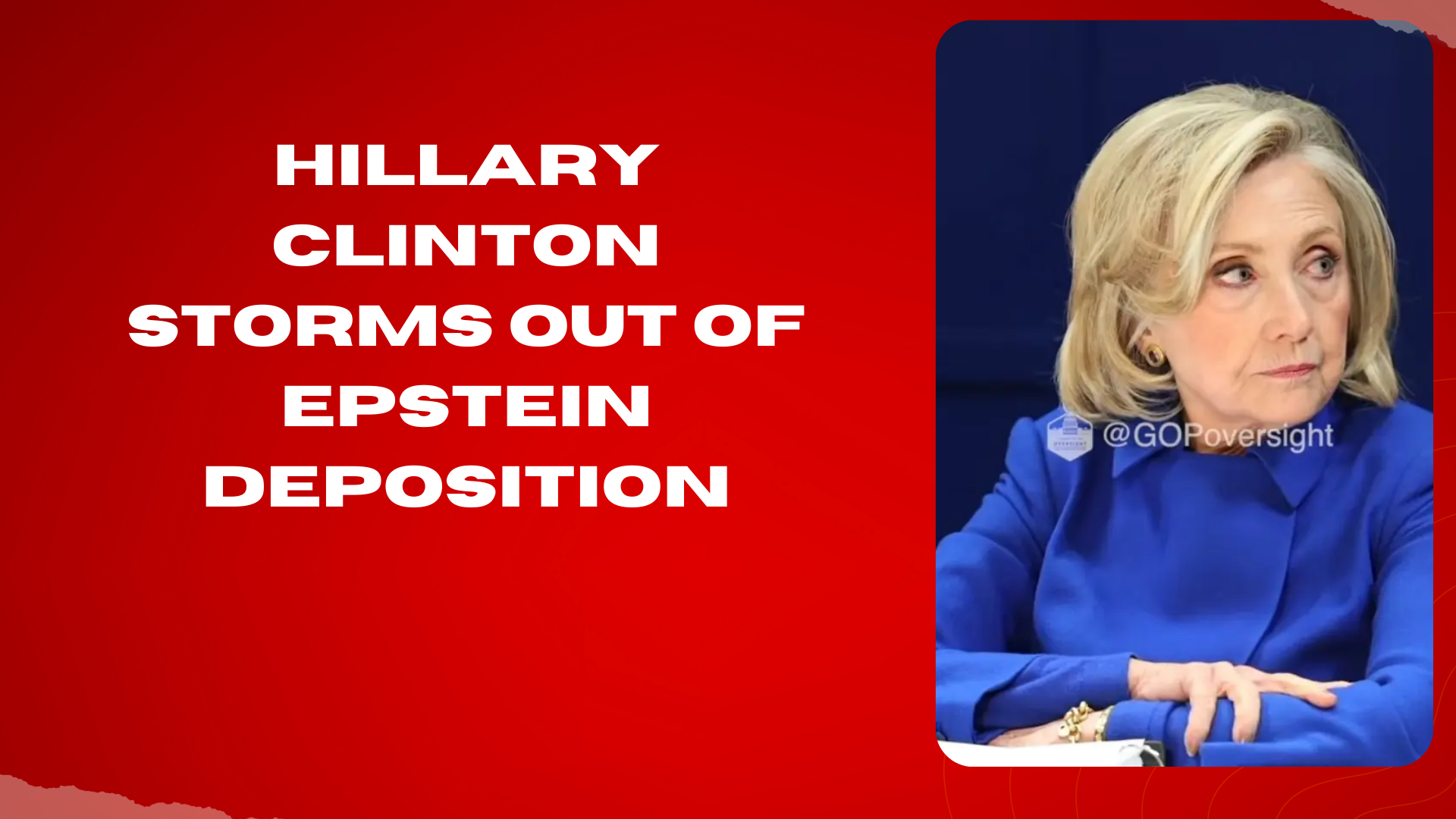 Hillary Clinton slams table during Epstein hearing!