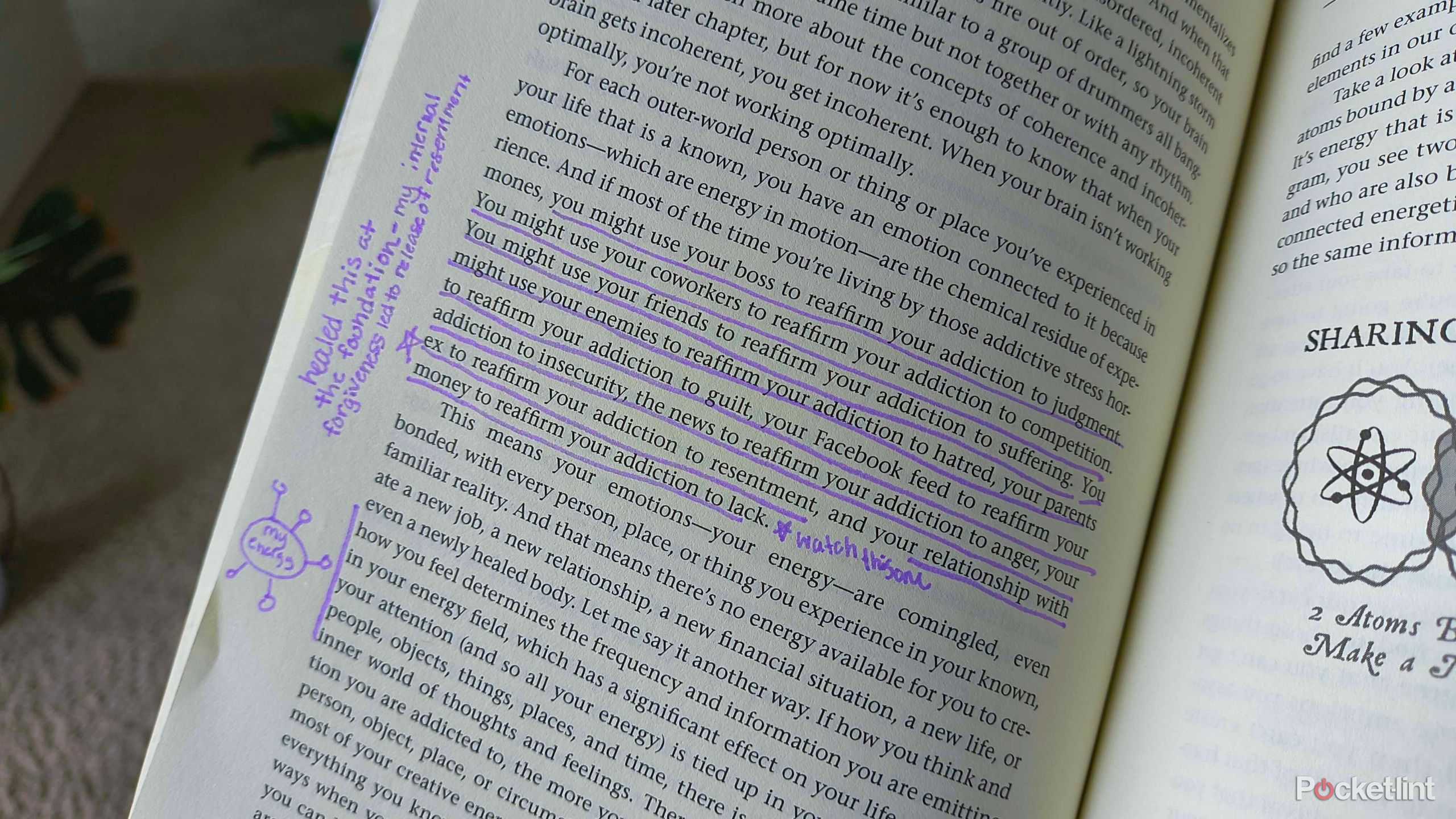 An annotated physical book.