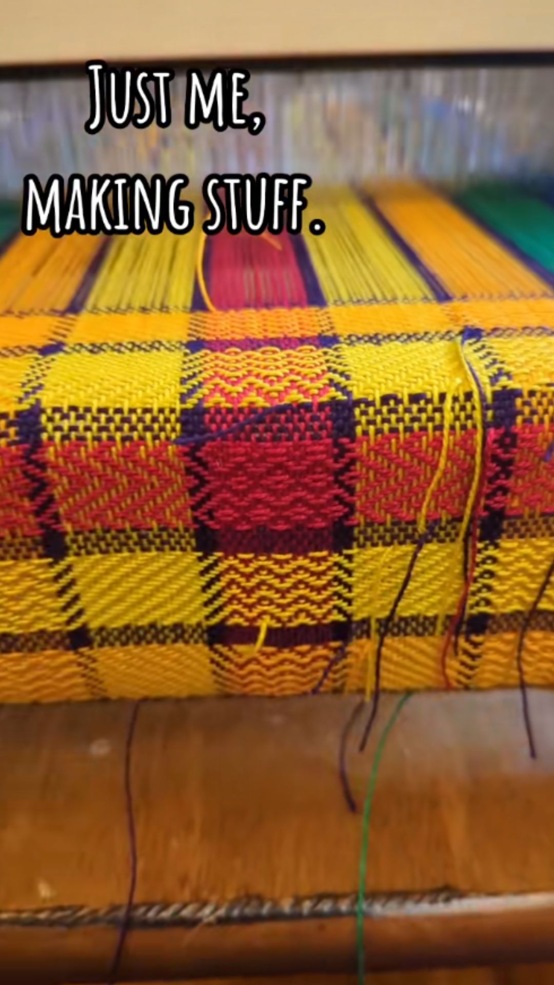 Weaving project insights from a handmade fiber art piece