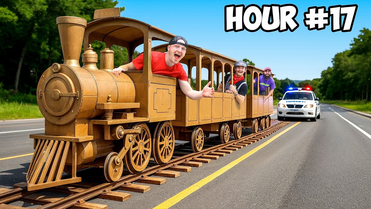 The 100-hour cardboard train challenge that pushed endurance to the edge