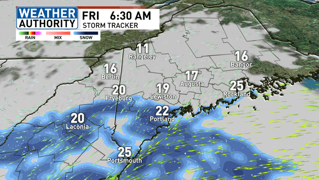 Cloudy, cooler Thursday ahead before snow and sleet move into Maine on ...