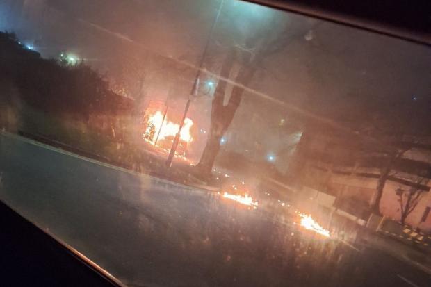 'Explosion' heard as vehicle goes up in flames near Southend city centre